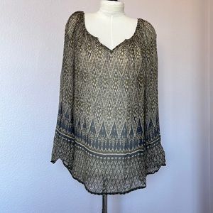 Beautiful sheer Peasant Blouse